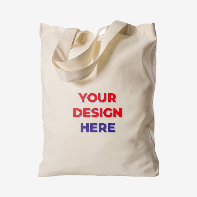 shopper in tela personalizzabile con logo davanti